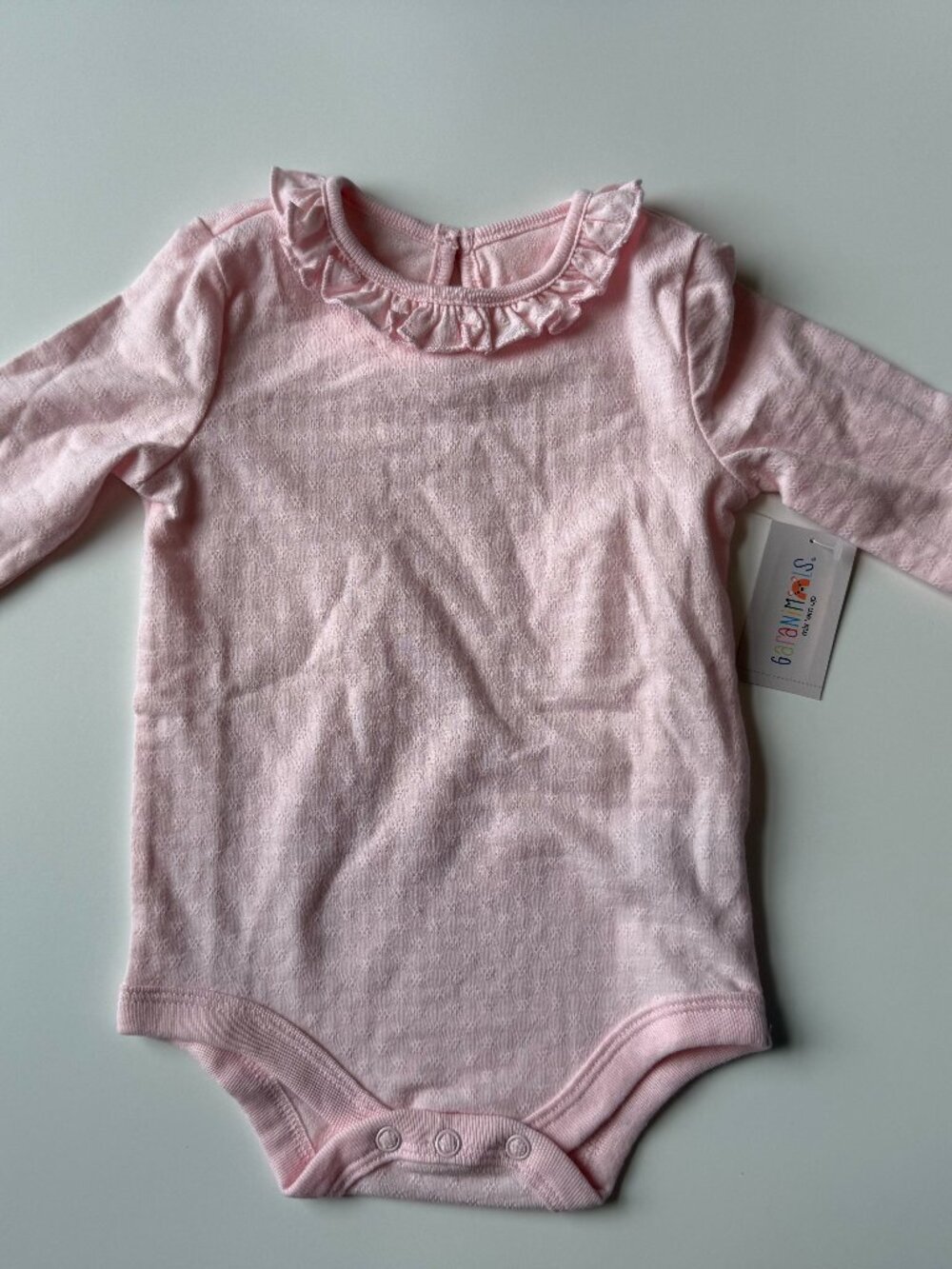 Garanimals Icy Pink Long Sleeve Bodysuit 6-9 Months NWT